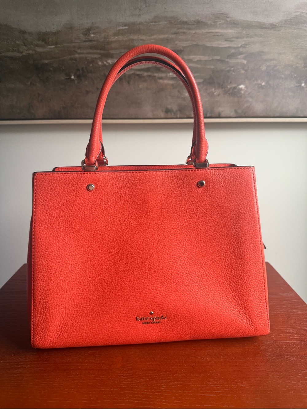 kate spade Orange Structured Top Handle Purchase with Crossbody Strap
